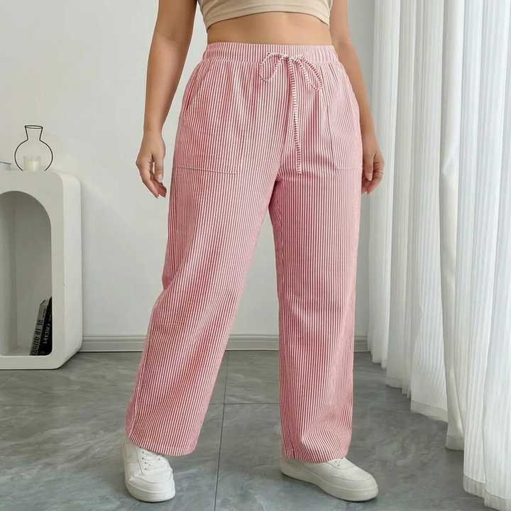 Saffron | Striped Trouser With Pockets
