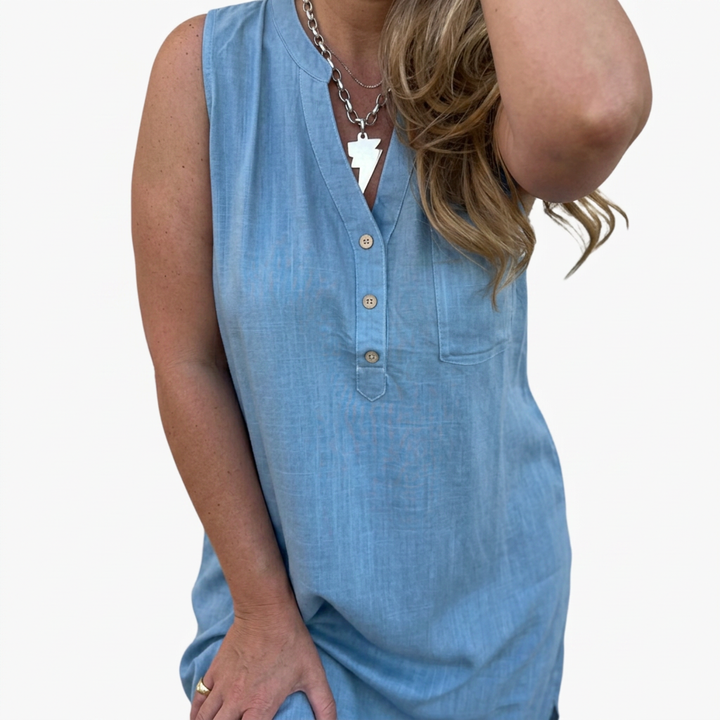 Imogen | Sleeveless V-Neck Dress