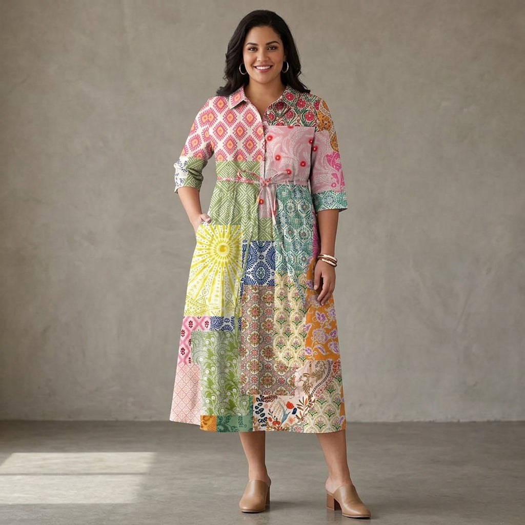 Sora | Bohemian Patchwork Dress