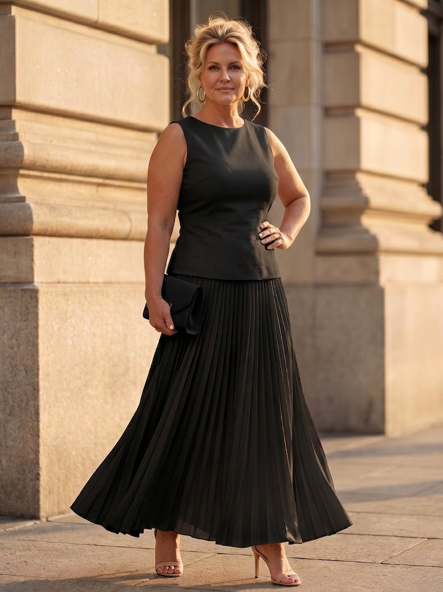 Fauna | Structured Bodice Pleated Skirt Set