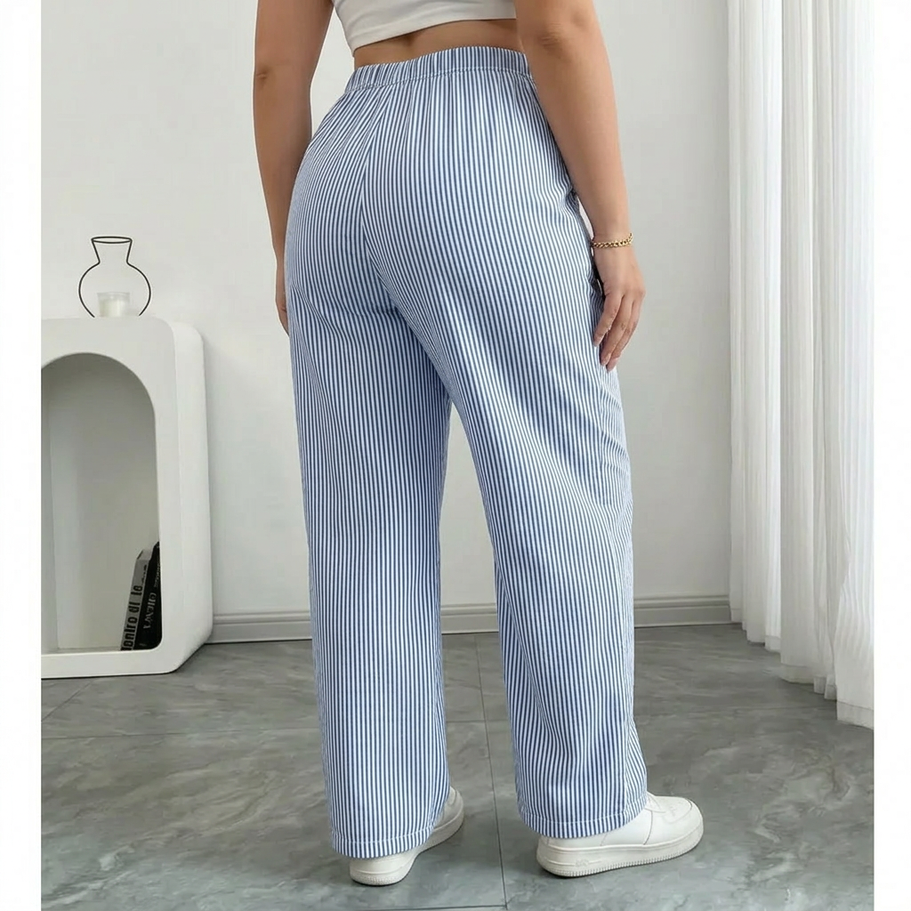 Saffron | Striped Trouser With Pockets
