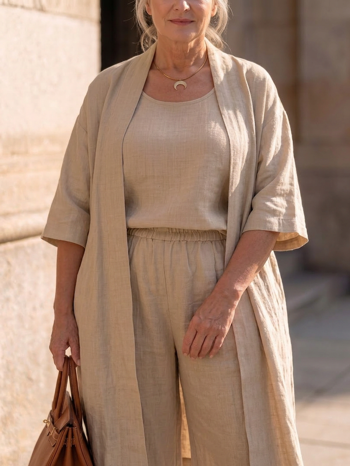 Evadne | Three Piece Relaxed Top Trouser Set