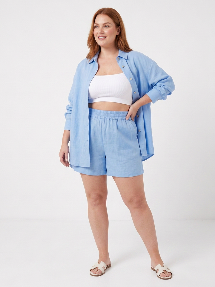 Clover | Cropped Camisole And Wide Leg Trousers Set