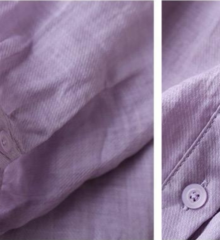 Rhian - Pure Cotton Shirt With Pleat Work