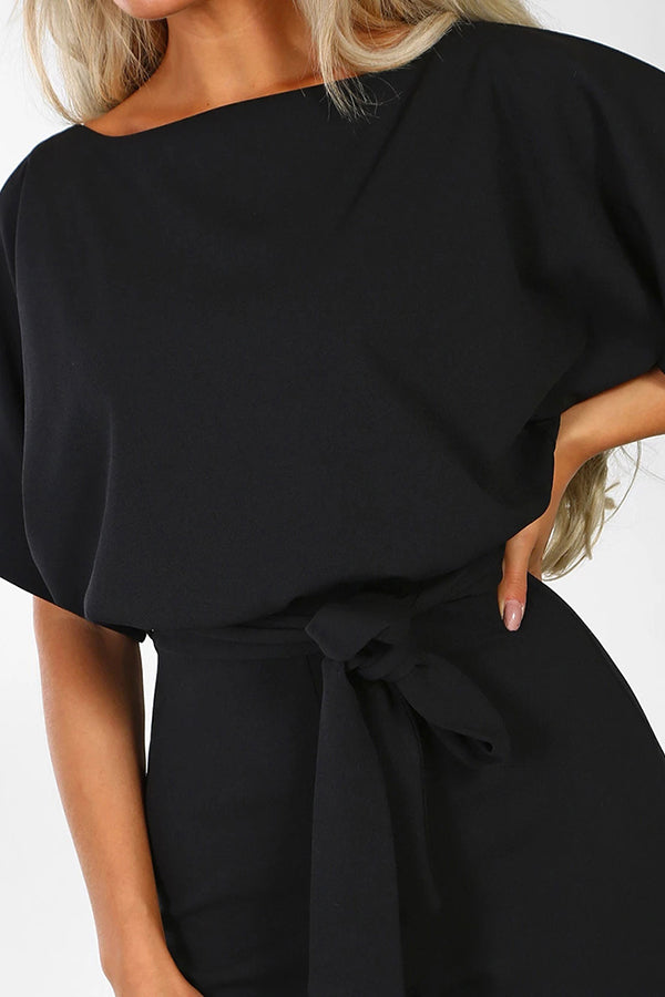 Cassia - Summer button tie short sleeved Jumpsuit