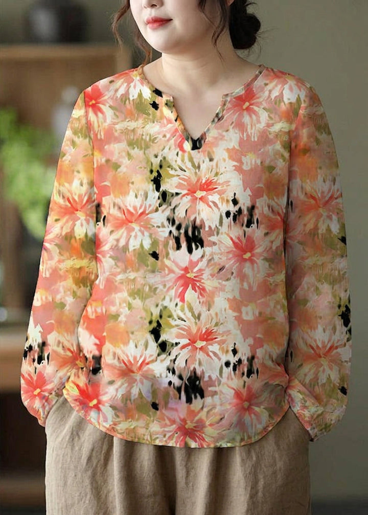 Zinnia - Floral Fall Blouse Long sleeve