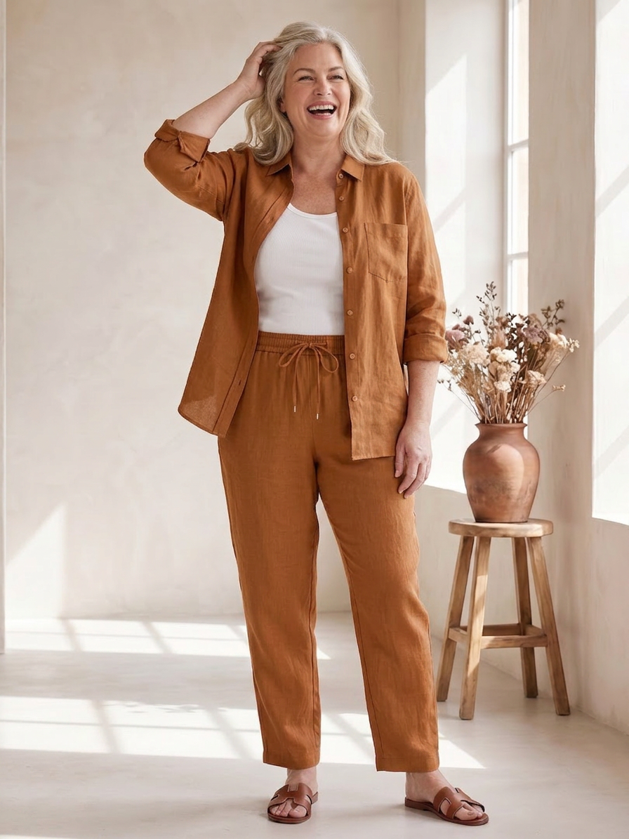 Paloma | Long Sleeve Shirt Tapered Trousers Set
