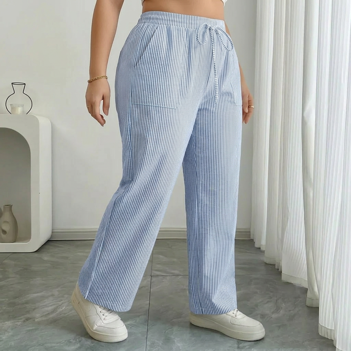Saffron | Striped Trouser With Pockets