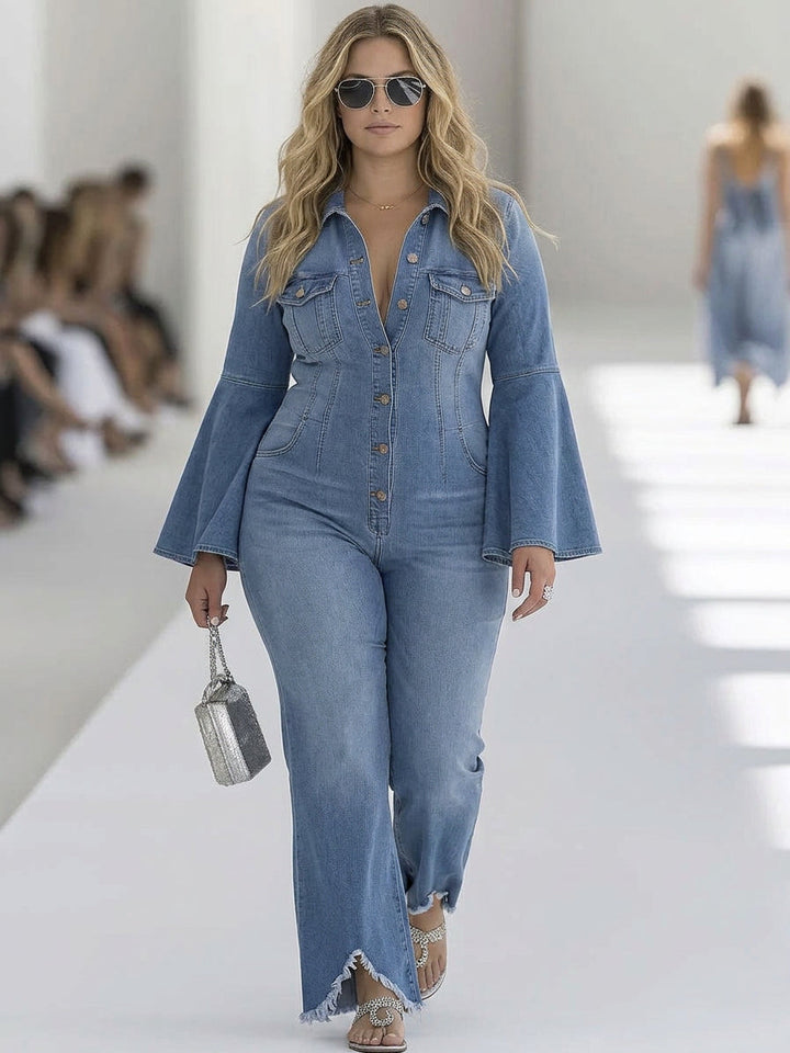 Wren - Long-Sleeved Wide-Leg Jumpsuit
