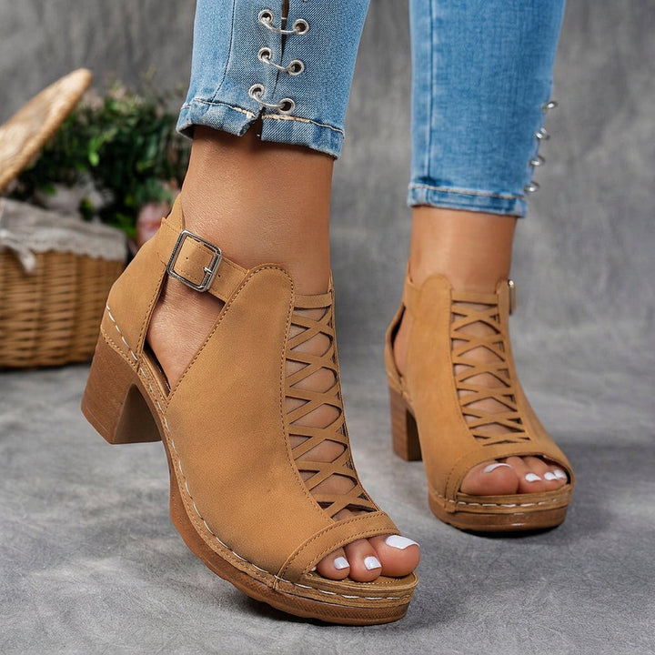Pearl | Lattice-Heel Sandals