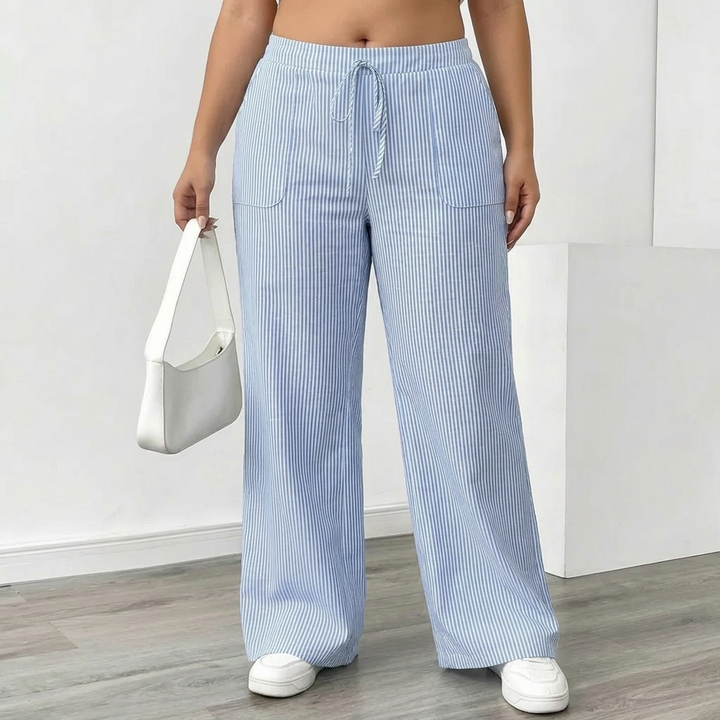 Saffron | Striped Trouser With Pockets