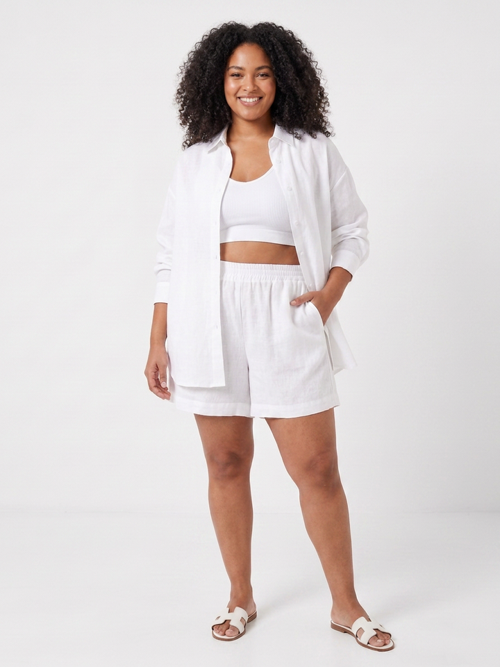 Clover | Cropped Camisole And Wide Leg Trousers Set