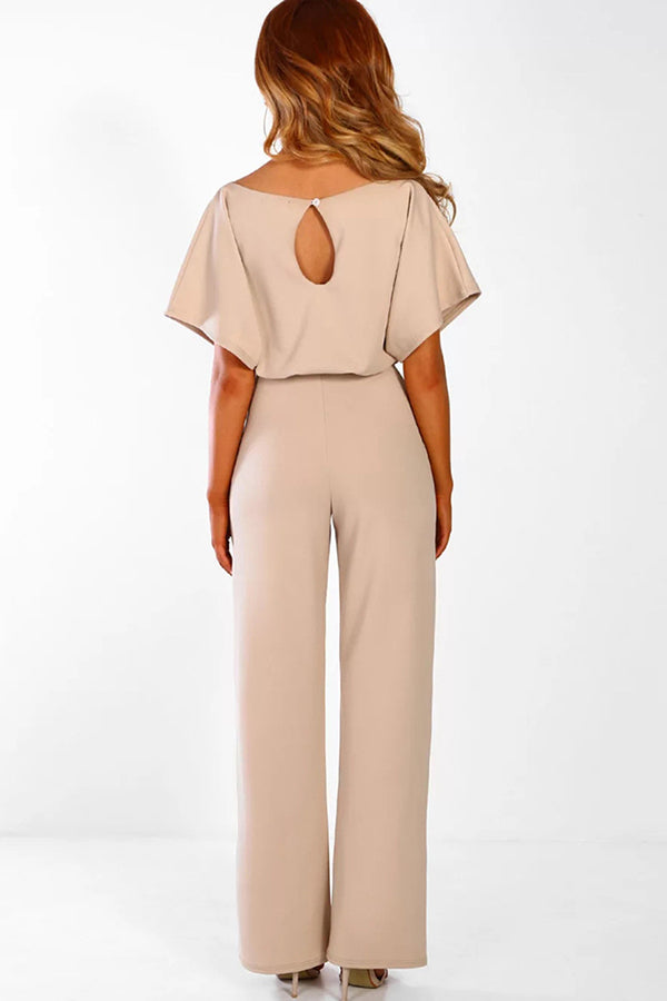 Cassia - Summer button tie short sleeved Jumpsuit