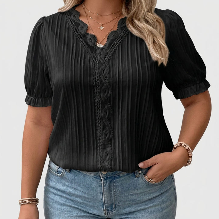 Cecily | Elegant V-Neck Blouse