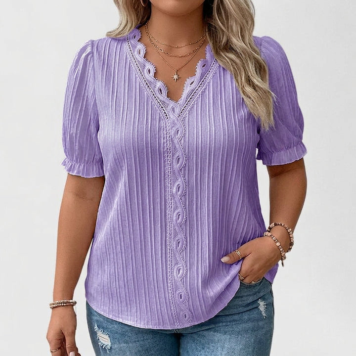 Cecily | Elegant V-Neck Blouse