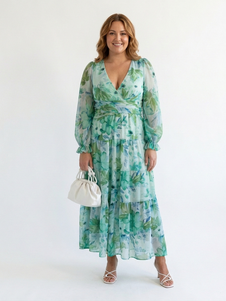 Harlow | Long Sleeve Floral Maxi Dress