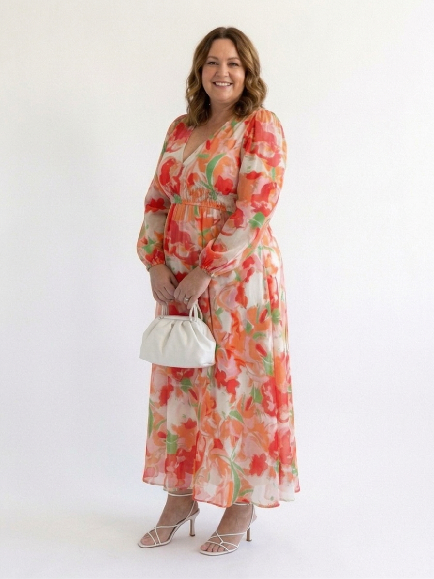 Harlow | Long Sleeve Floral Maxi Dress
