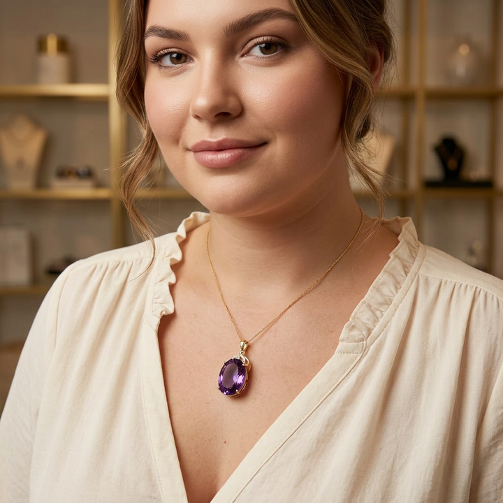 Ysolde Imperial Oval Necklace | Gold