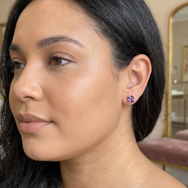 Sorrel Square Studs | Gold