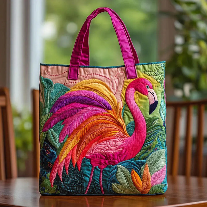 Anya Tote Bag - Rainbow Flamingo