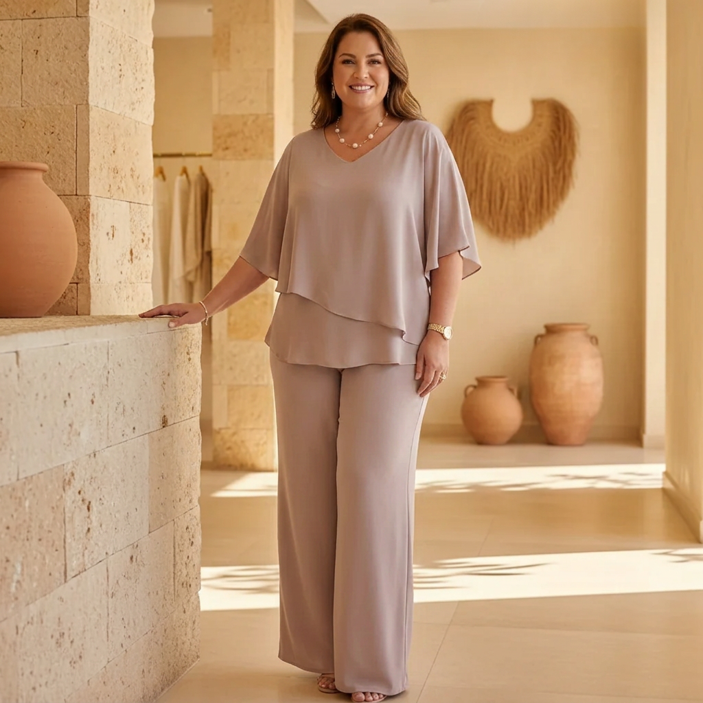 Vita | Co-ord Set Two-Piece With Trousers Wide-Leg