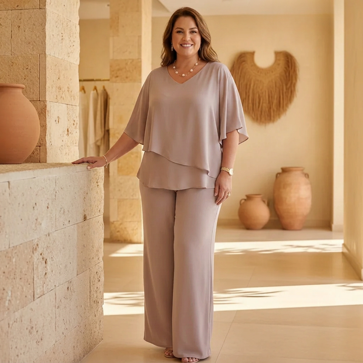 Vita | Co-ord Set Two-Piece With Trousers Wide-Leg