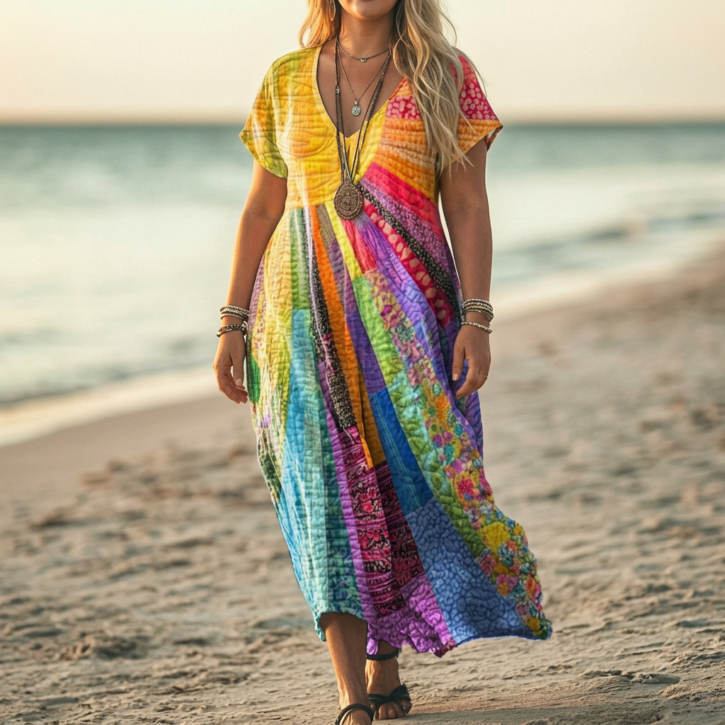 Bohemian Sun Design Dress