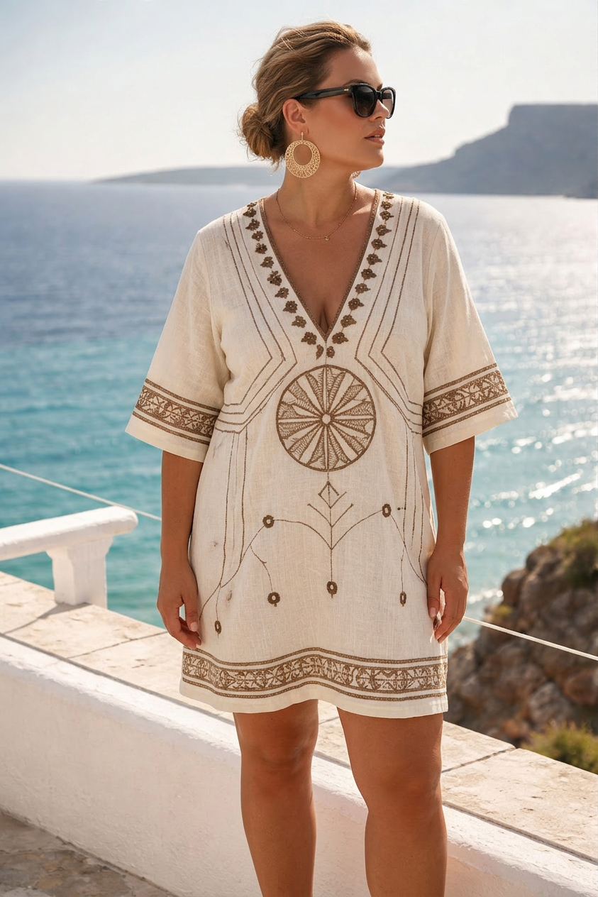 Tabitha | Coastal Embroidered Mini Dress