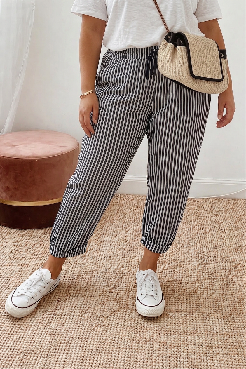 Nia | Everyday Stripe Jogger Trousers
