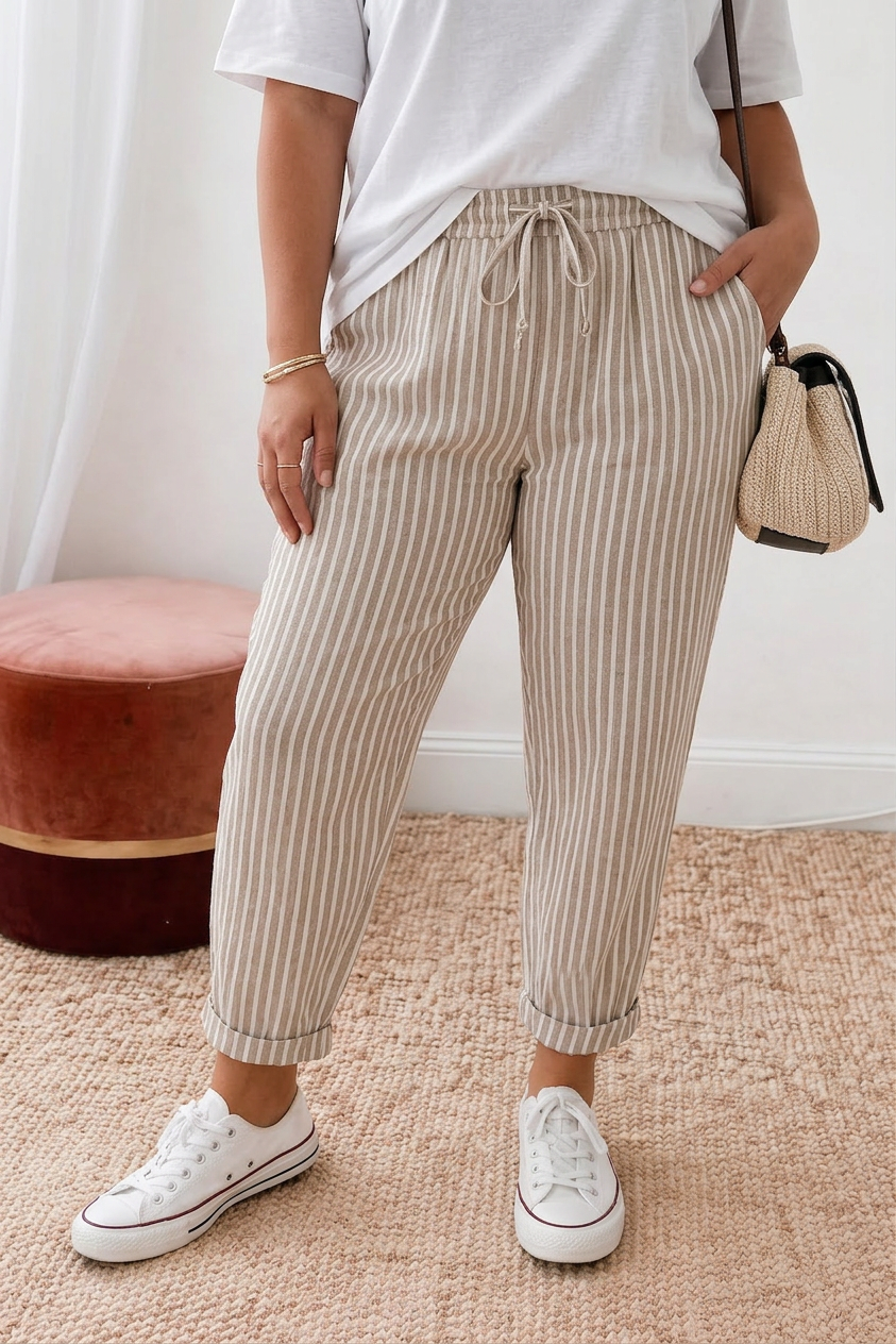 Wilhelmina | Relaxed Coastal Stripe Trousers