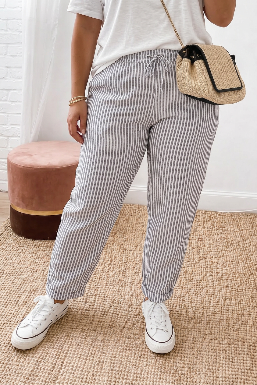 Astrid | Classic Stripe Relaxed Trousers