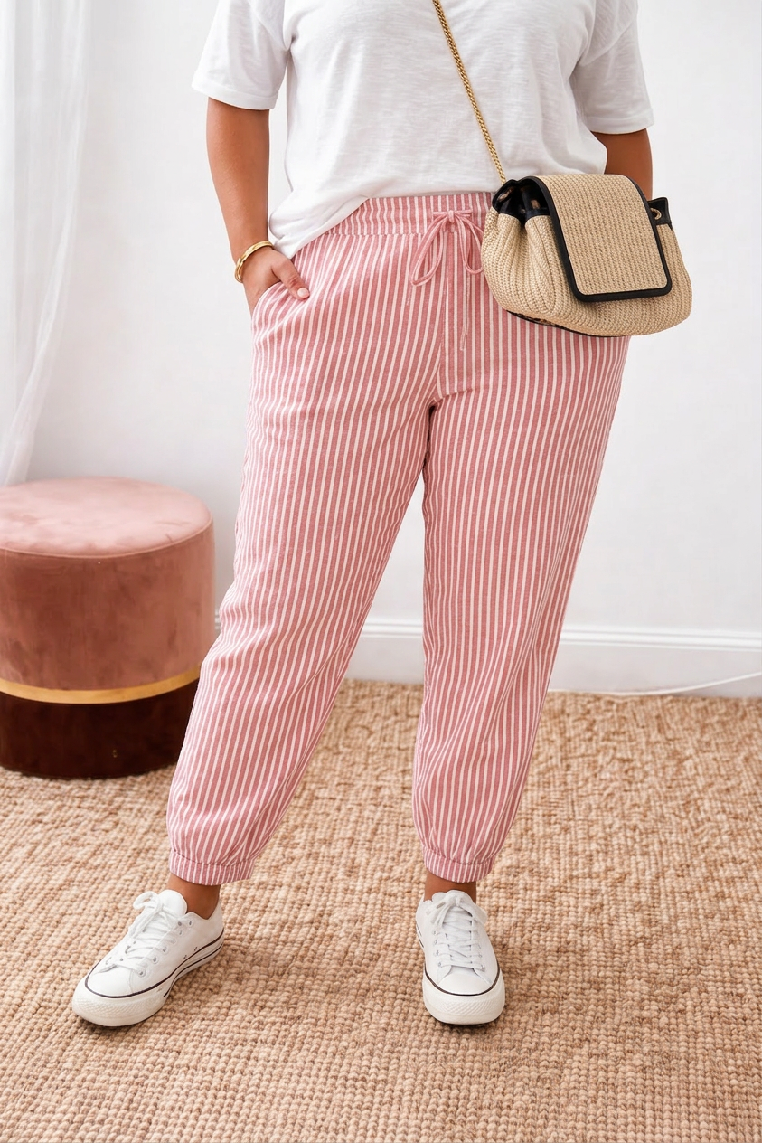 Magnolia | Blush Stripe Relaxed Trousers