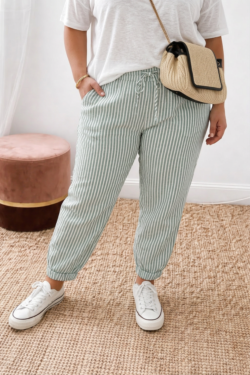 Vienne | Fresh Stripe Comfort Trousers