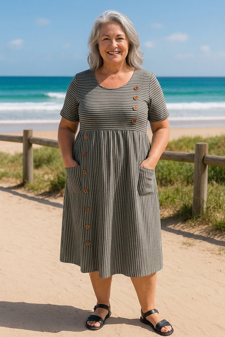 Frankie | Striped Midi Dress