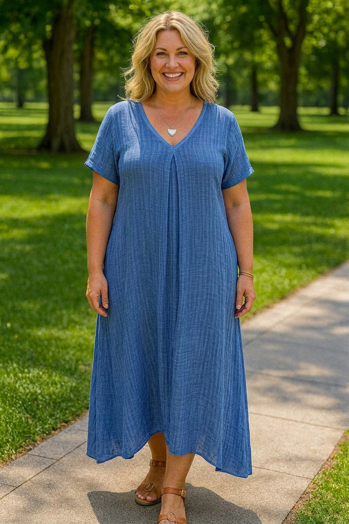 Thea | Linen Midi Dress