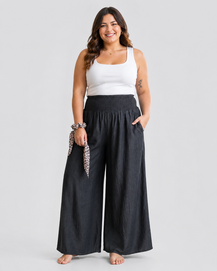 Adair | Flowy Smocked Waist Trousers