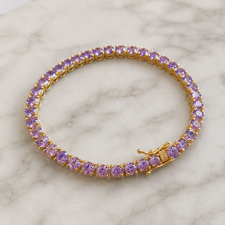 Zelda Tennis Bracelet | White Gold
