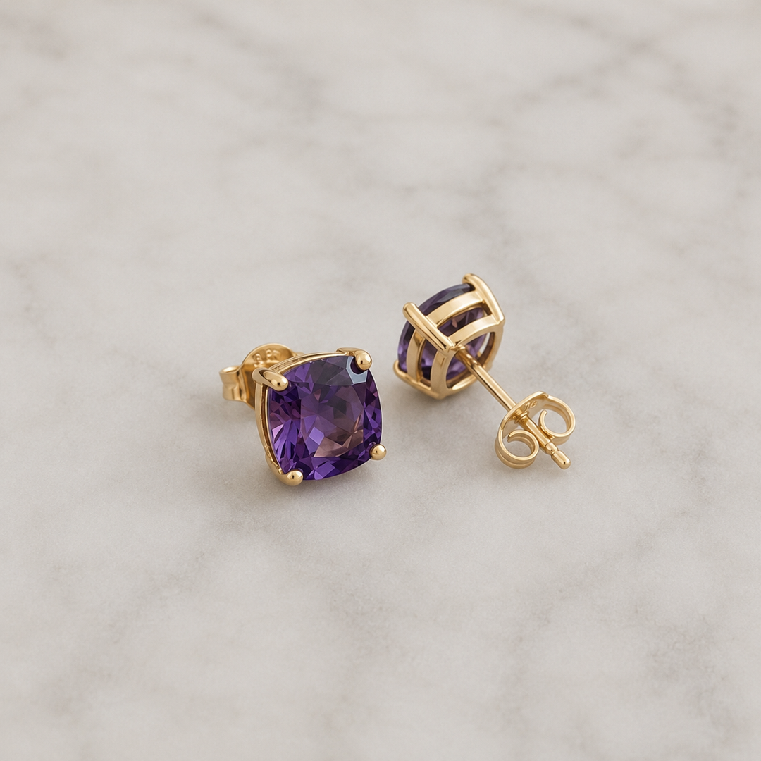 Sorrel Square Studs | Gold