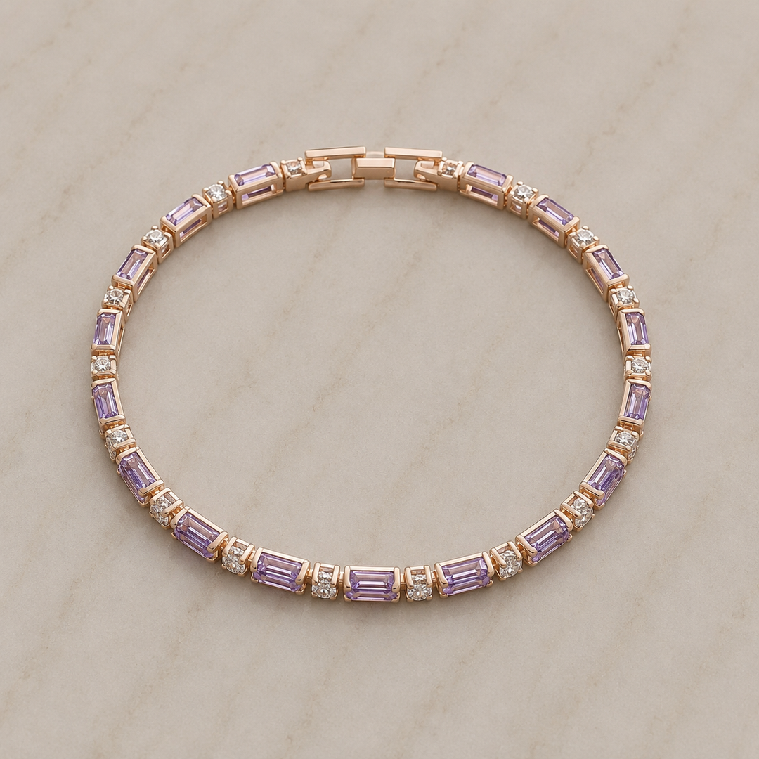 Cleo Prism Tennis Bracelet | Rose Gold