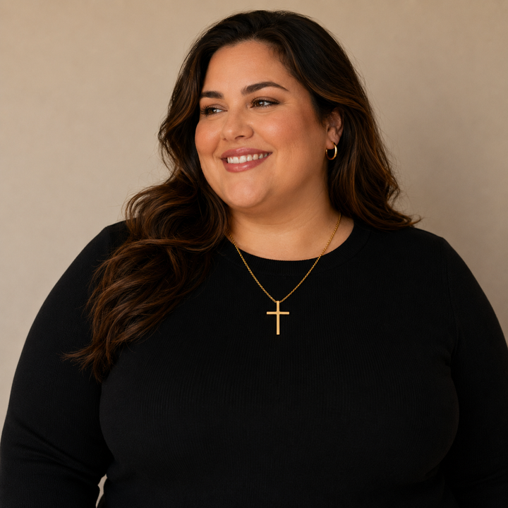 Romy Cross Necklace | Gold