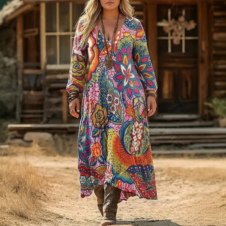 Solene | Vintage-Inspired Long Sleeve Casual Dress