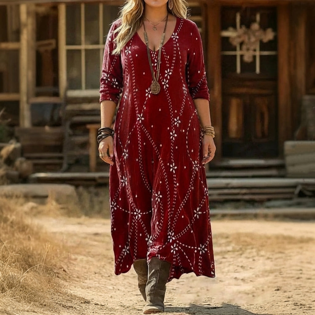Alma | Vintage-Inspired Long Sleeve Casual Dress