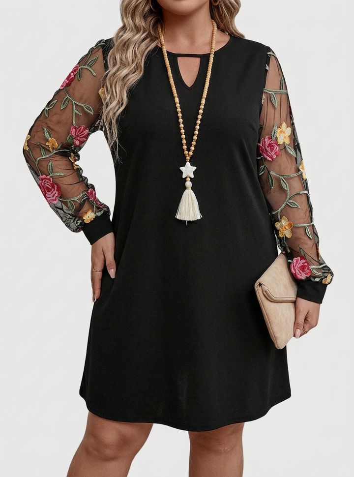 Tamsin – Elegant V-Neck Floral Mini Dress