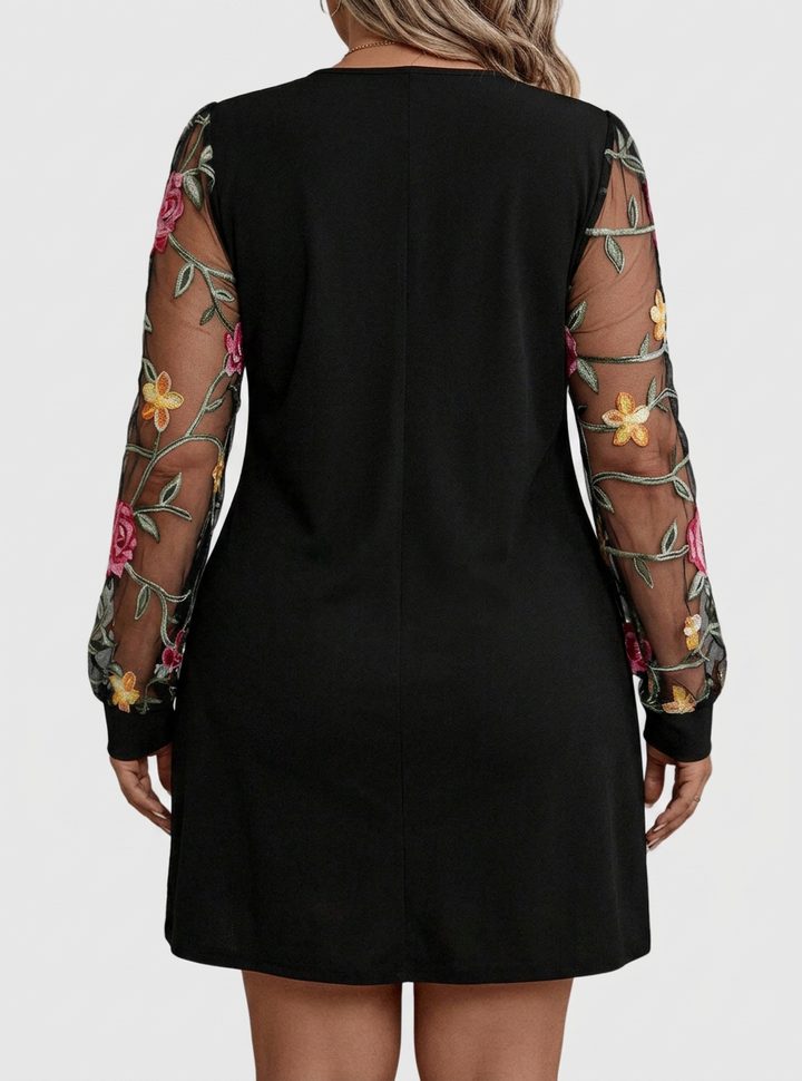 Tamsin – Elegant V-Neck Floral Mini Dress