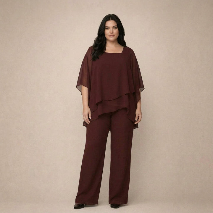 Gwen | Elegant Set with Layered Blouse