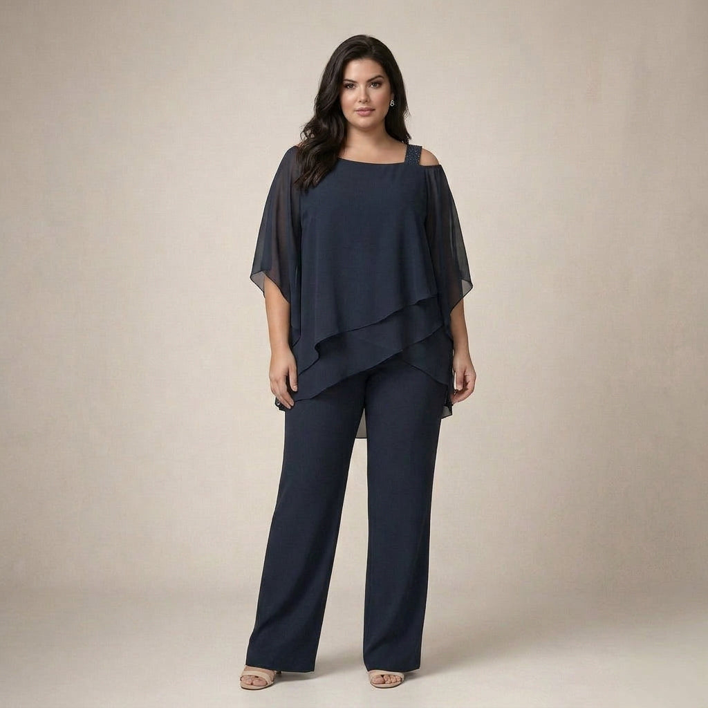 Gwen | Elegant Set with Layered Blouse