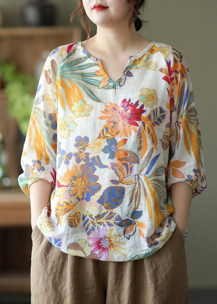Zinnia - Floral Fall Blouse Long sleeve