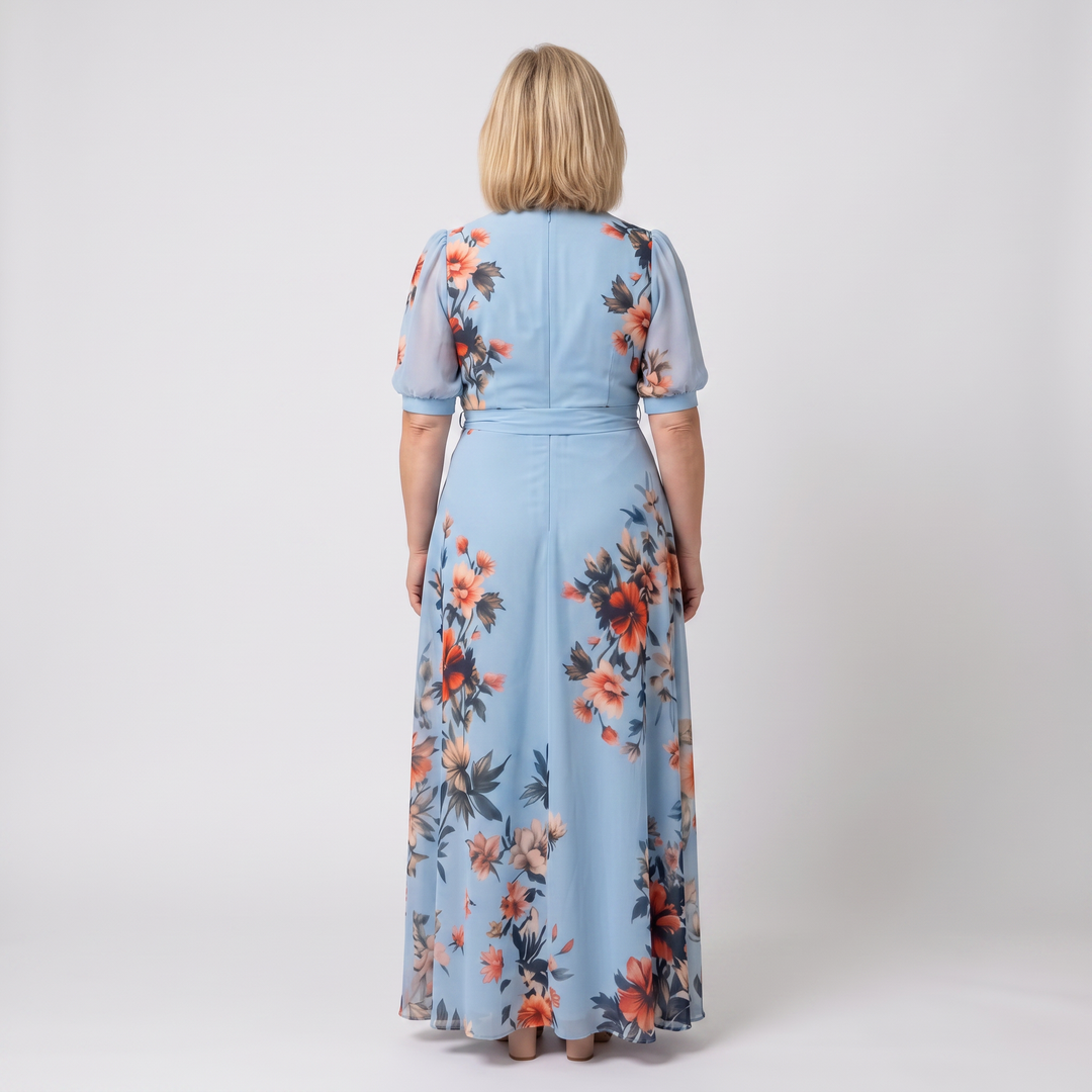 Hedda | Floral Wrap V Neck Maxi Dress