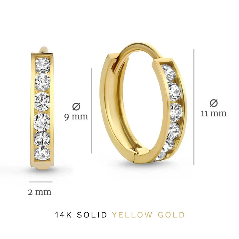 Rosa Brillane Stone Earrings Set | Gold