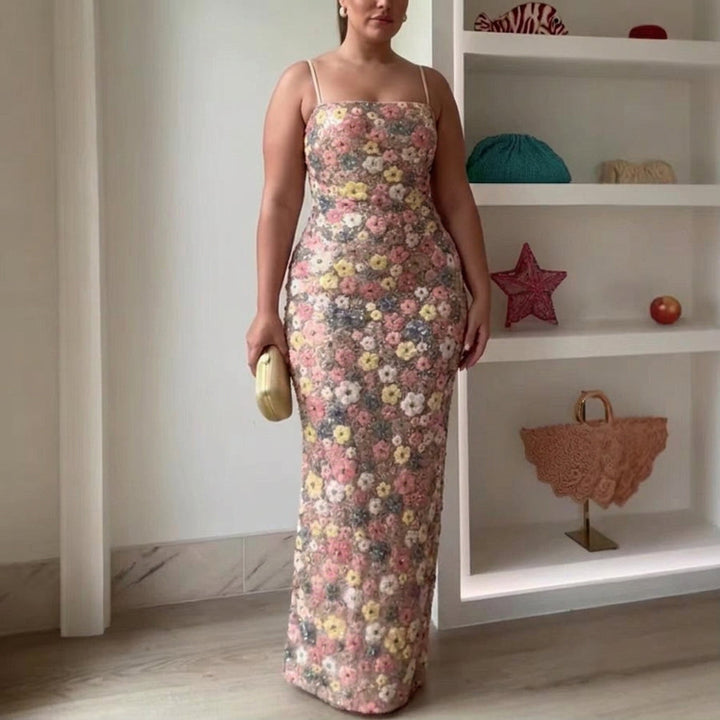 Lara - Elegant Strapless Sequin Maxi Dress